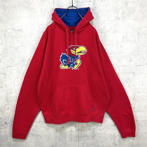 NCAA カンザス・ジェイホークス パーカー チームキャラクター刺繍