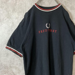 FRED PERRY logo ringer T-shirt size L 配送A