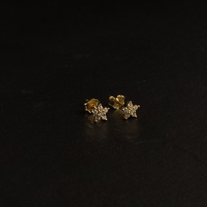 【Lamia】S925 zirconia fleur pierce  #pp02