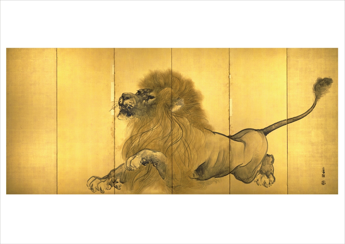 絵はがき「獅子図(右隻) 竹内栖鳳画」 | 大阪歴史博物館 Online shop