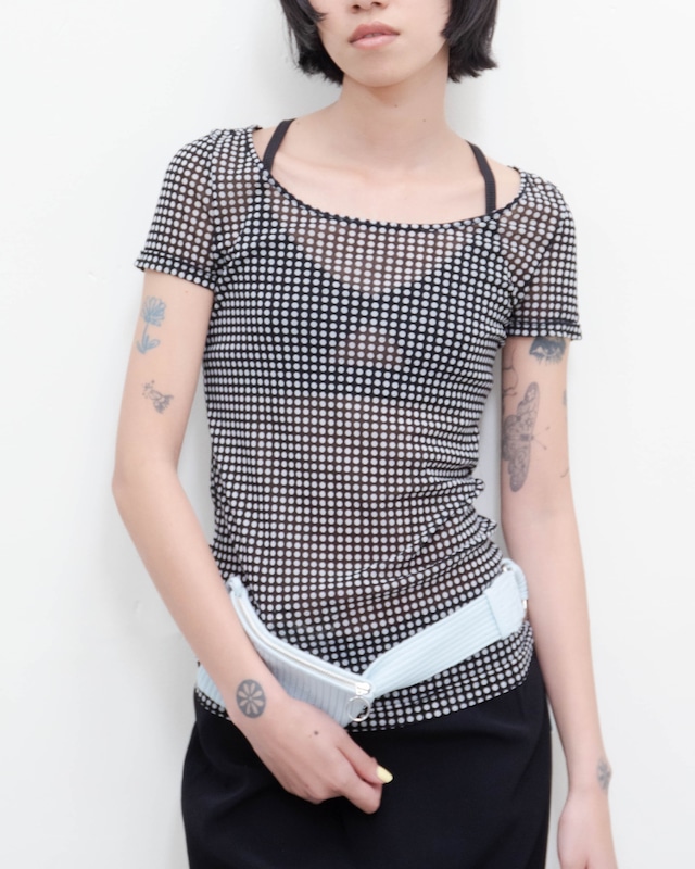 1990s VIVIENNE TAM - polka dot tulle tee
