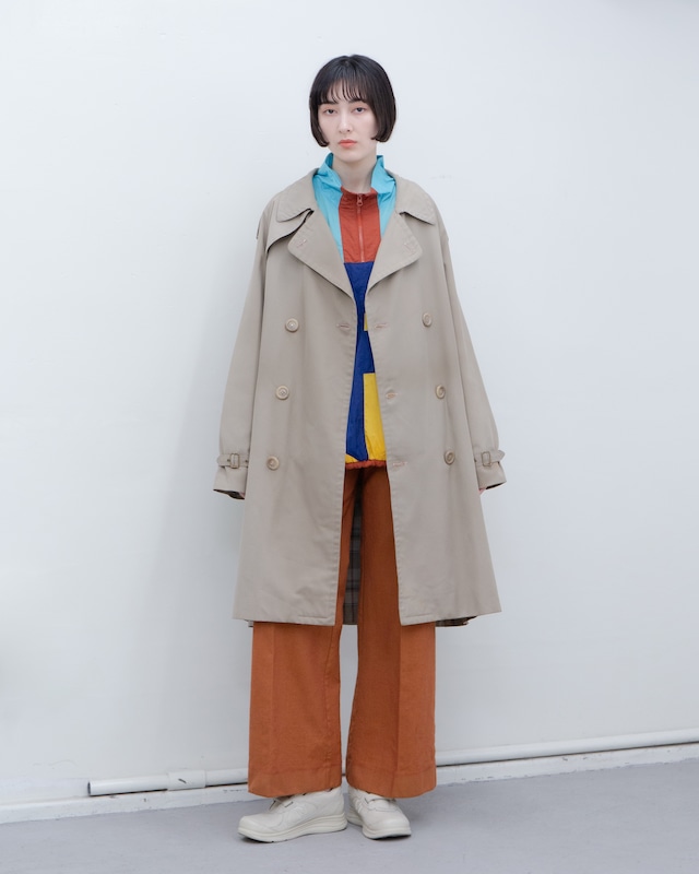 1980s one piece sleeve wide trench coat