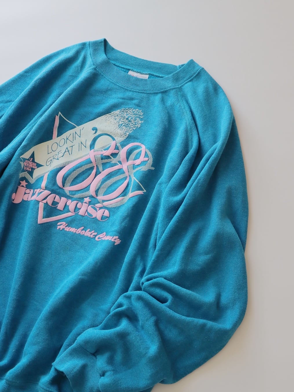 ●80s made in USA Jazzercise design print sweatshirt