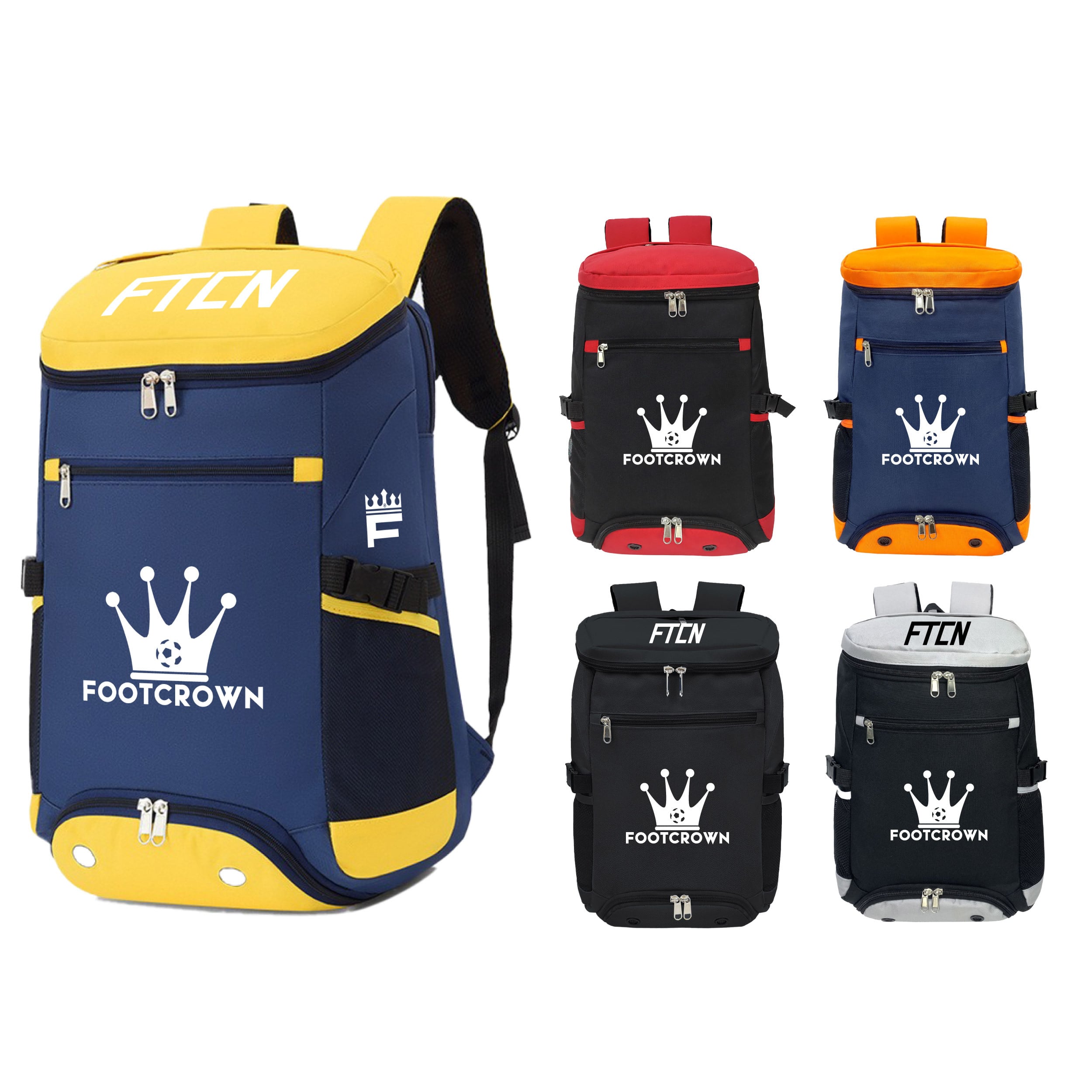 フットクラウン 容量20-35L 大容量バイカラーバックパック チーム