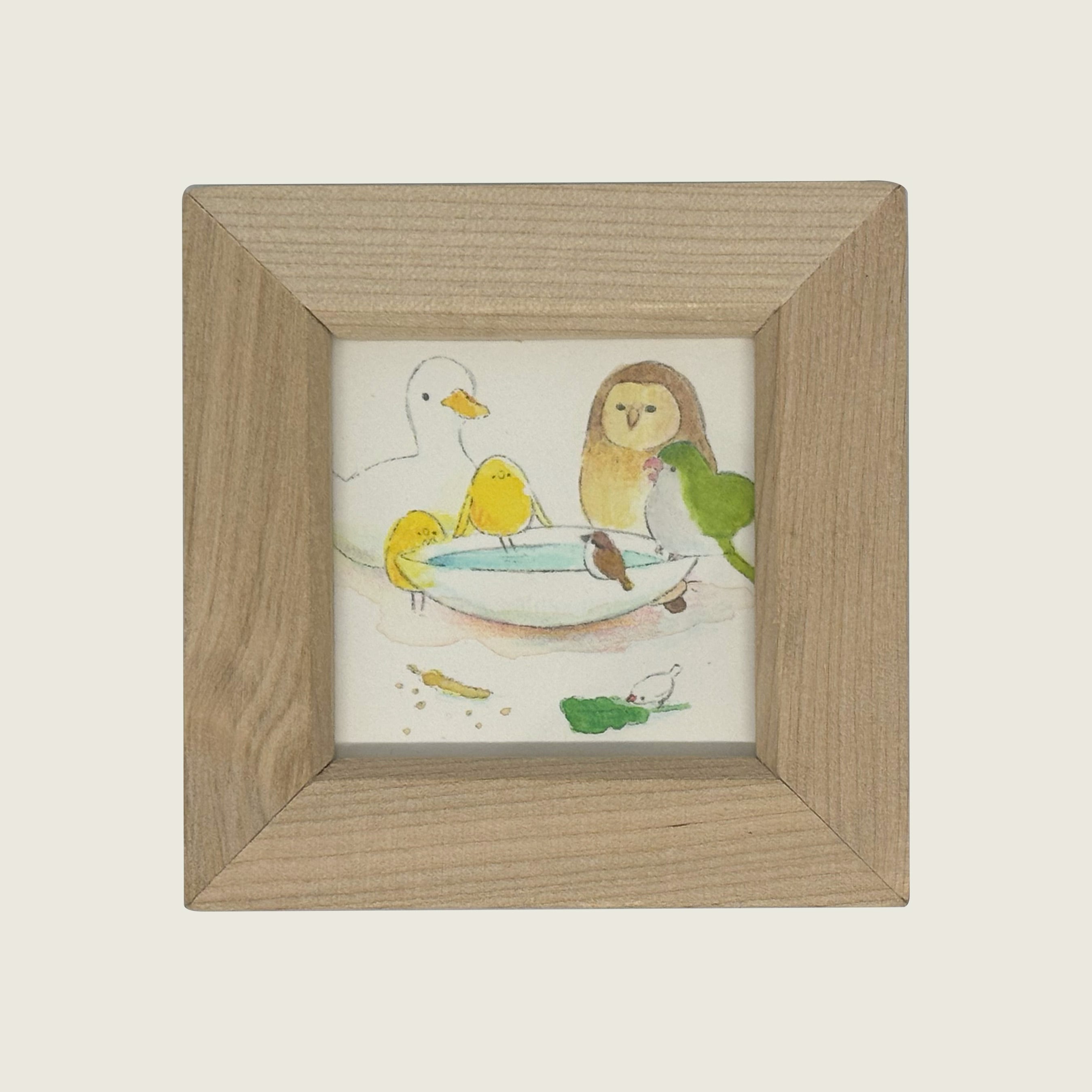 【原画14】にぎやかな動物画（鳥）