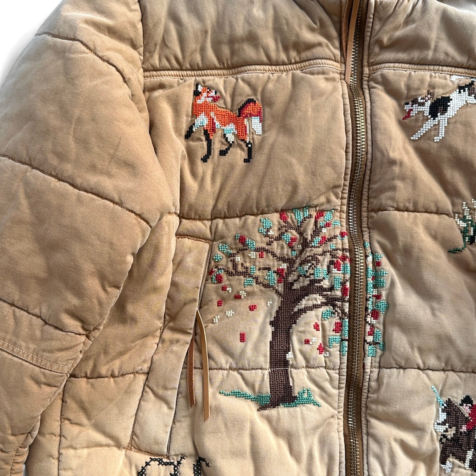 KHOKI  [VINTAGE EFFECT PUFFER JACKET]