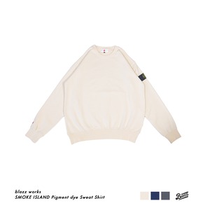 SMOKE ISLAND Pigment dye Sweat Shirt [Natural]