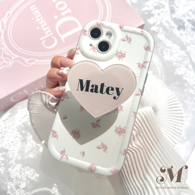 Matey original♡ガーリーフラワーフレンチiPhoneケース