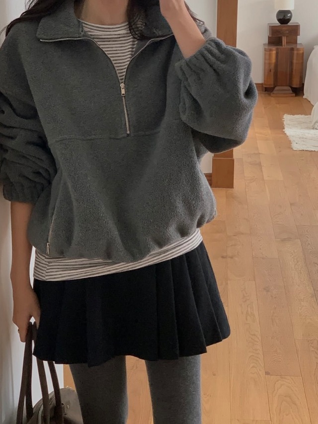 (予約) miel / Fleece sweatshirt 2color