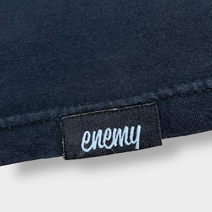 【ENEMY OF THE STATE】USA製 3XL ビッグシルエット ボクシング Tシャツ バックロゴ イラスト マイクタイソン風 黒 半袖 us古着