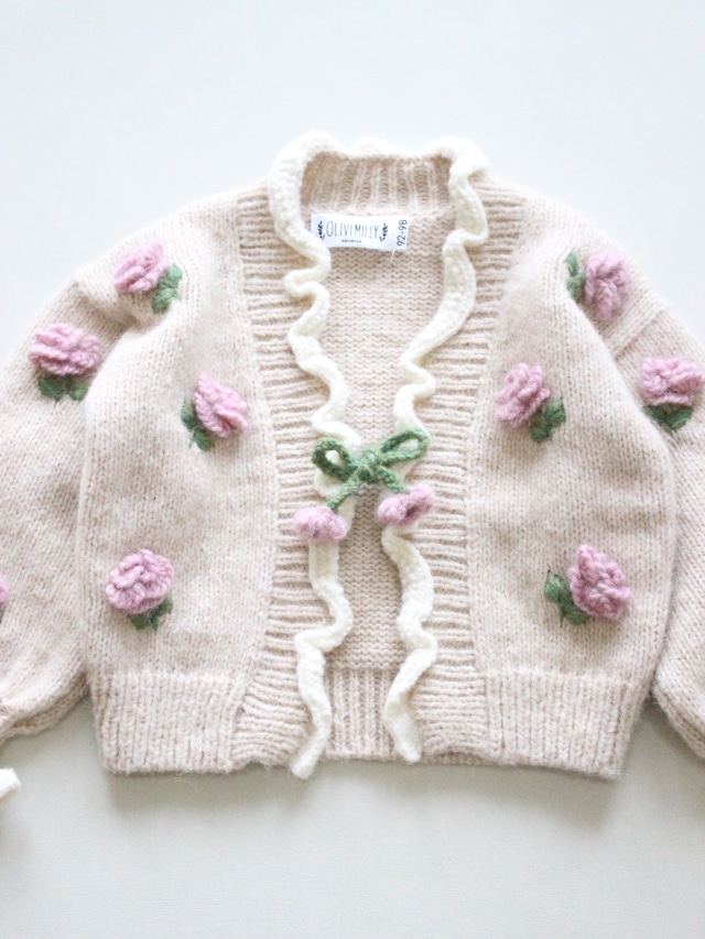 Olivimilly  Rose cardigan   4-7y