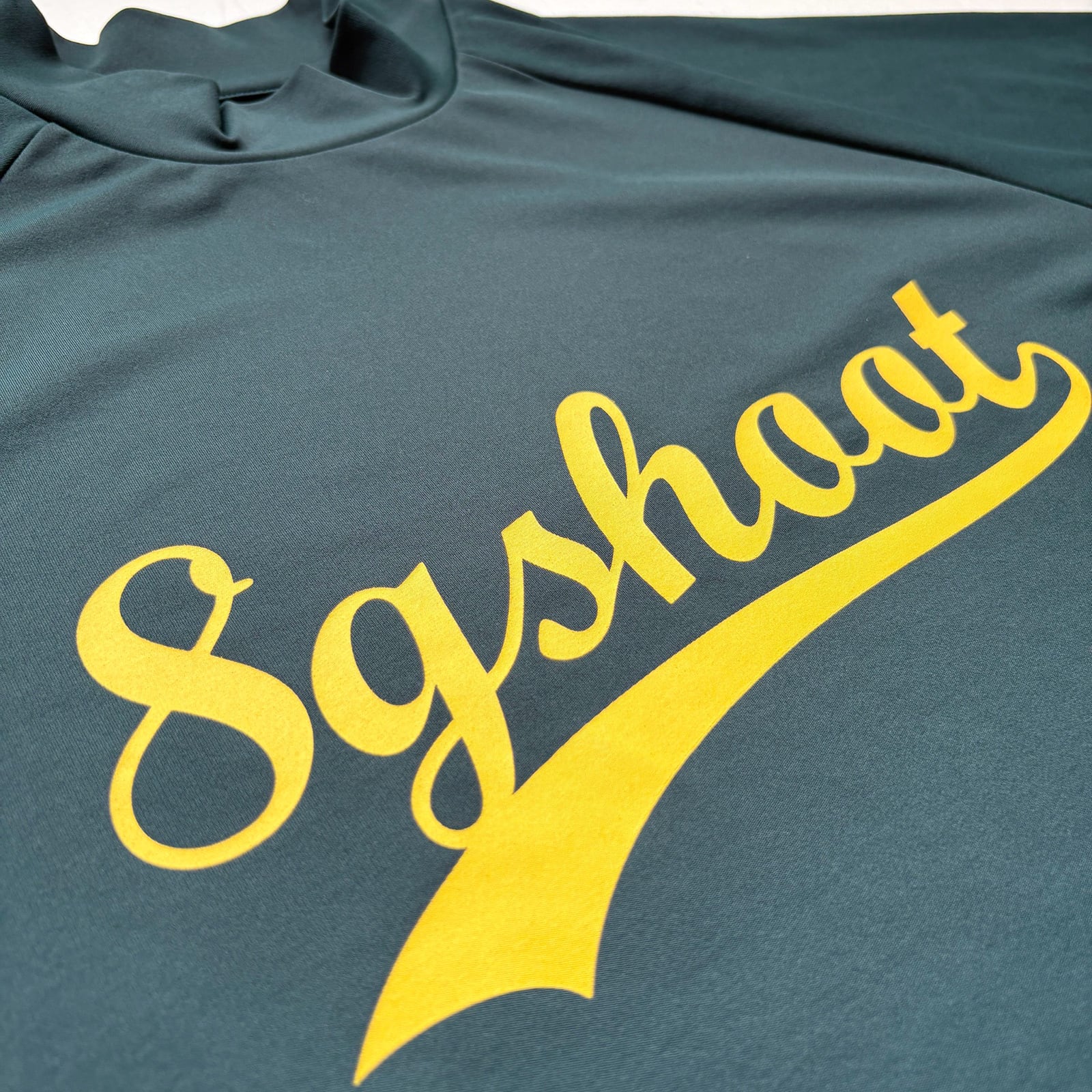 BASEBALL LOGOPRINT MOCK NECK SHIRT - GREEN - | 8G SHOOT WEBSTORE