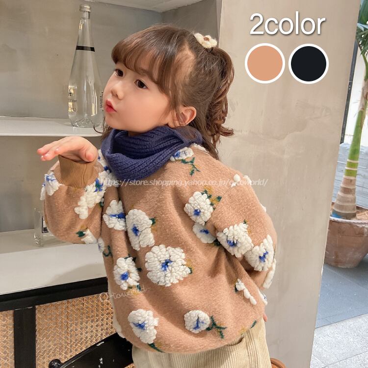 80 130 トップス お花 韓国子供服 子供服 女の子 キッズ Q Toworld キュートワールド 子供服 メール便は何点でも送料の合計は280円