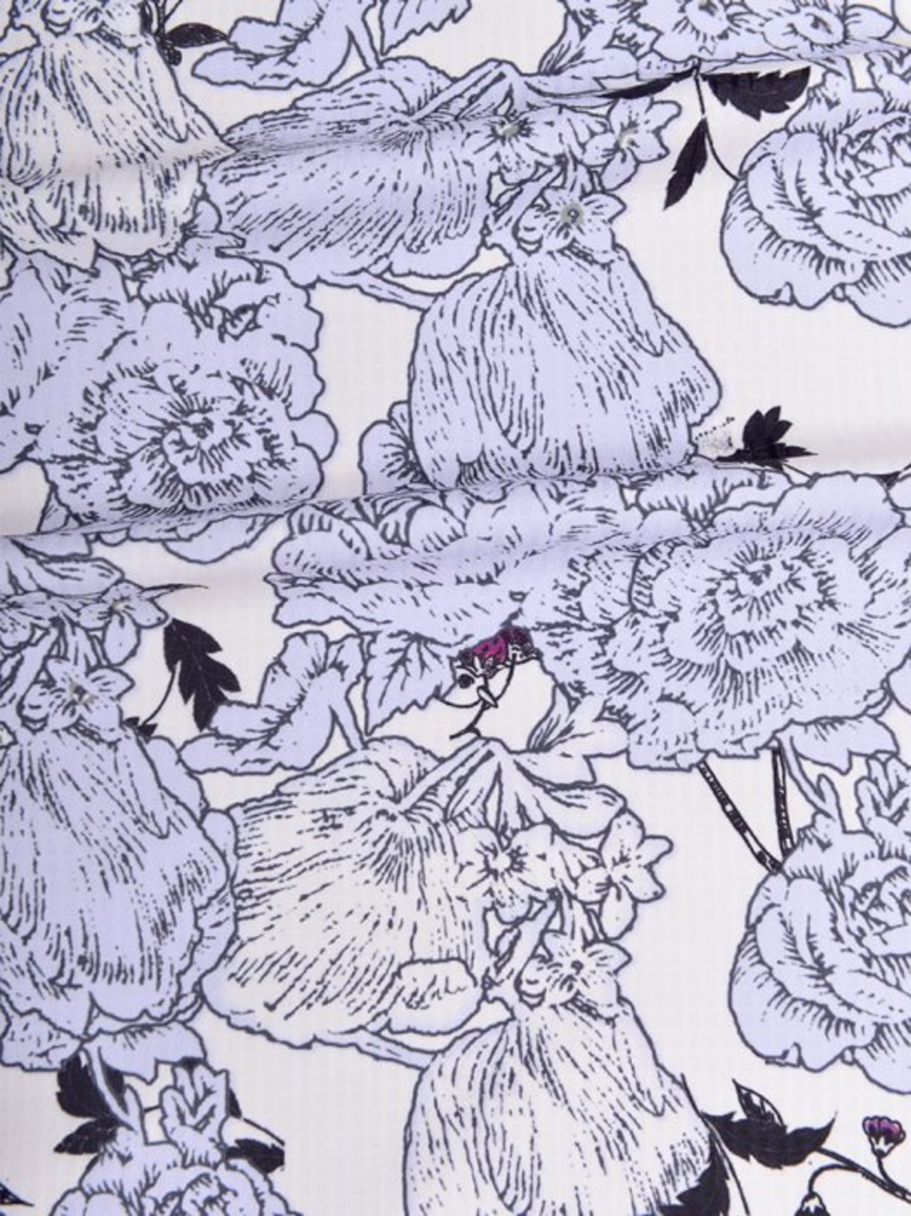 【受注商品】Rumi Rockきもの「チューリップと小鳥」サックス　[A705]