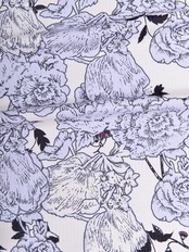 【受注商品】Rumi Rockきもの「チューリップと小鳥」サックス　[A705]