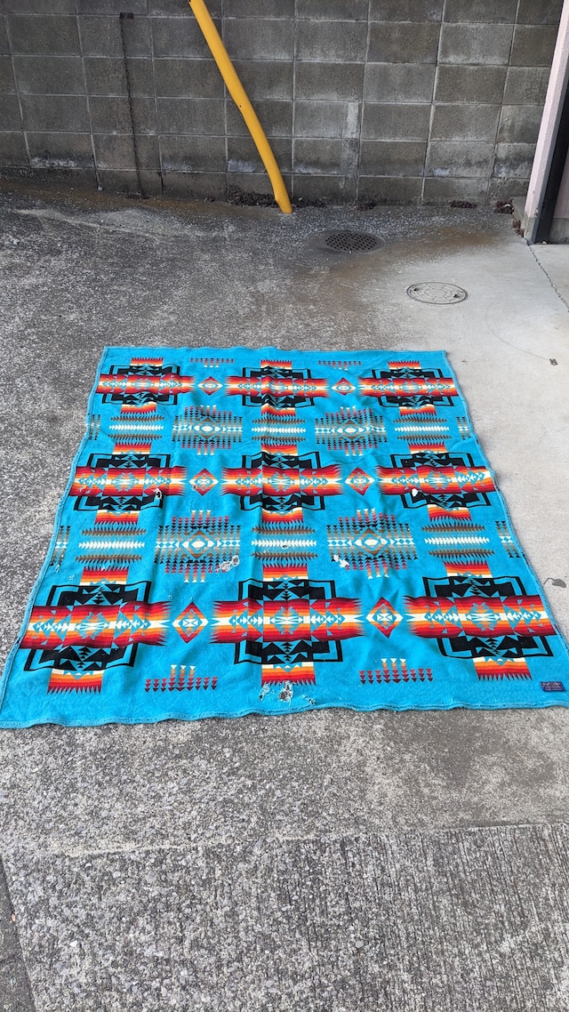 AS-IS Vintage Pendleton Wool Rug Native Blanket ビンテージ ペン 