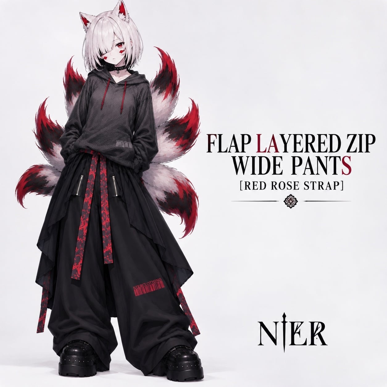 新品未使用　NieR Closing　和柄九尾鳥居セットアップ 九尾 | NIER CLOTHING