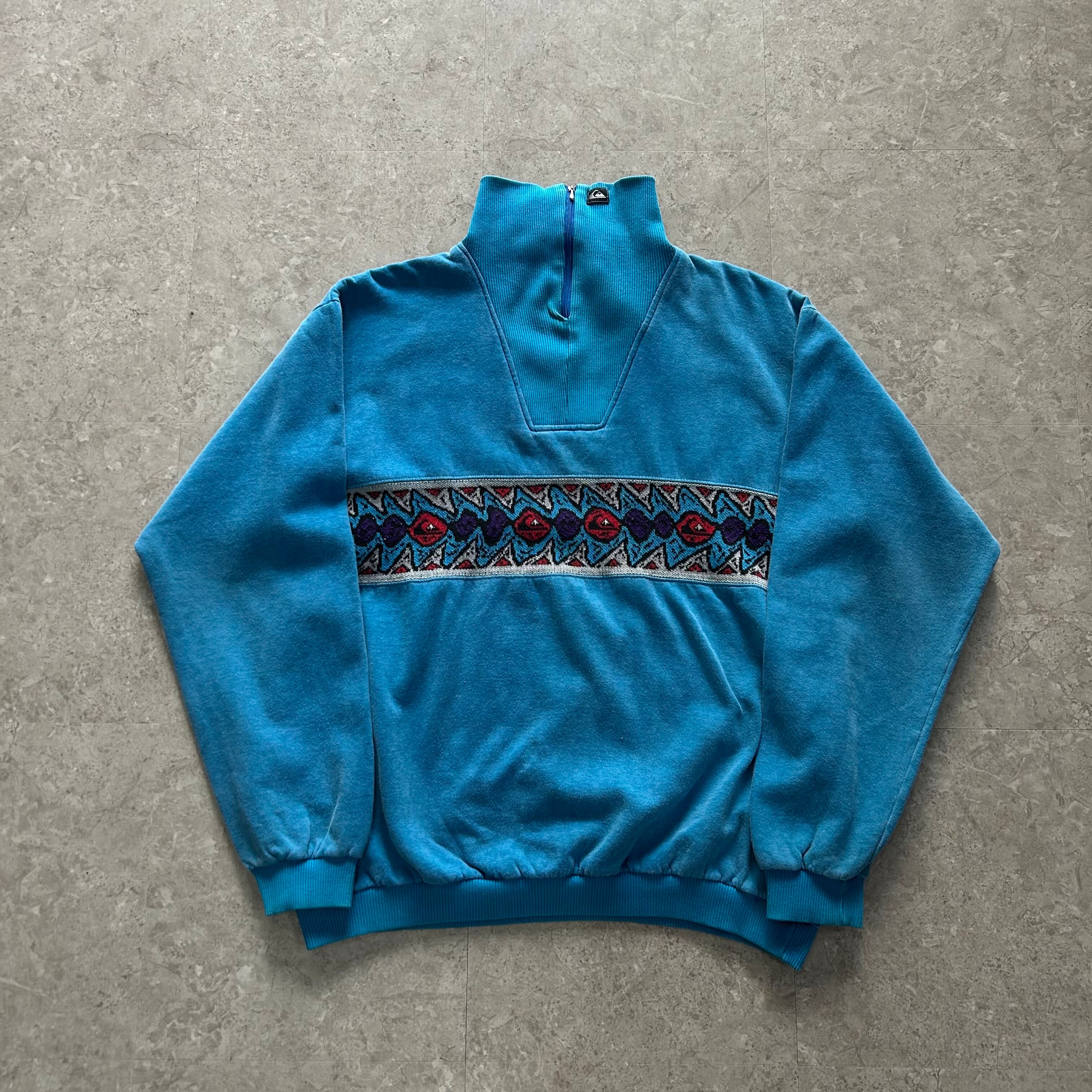 90s Quick silver native design half zip sweat【仙台店】