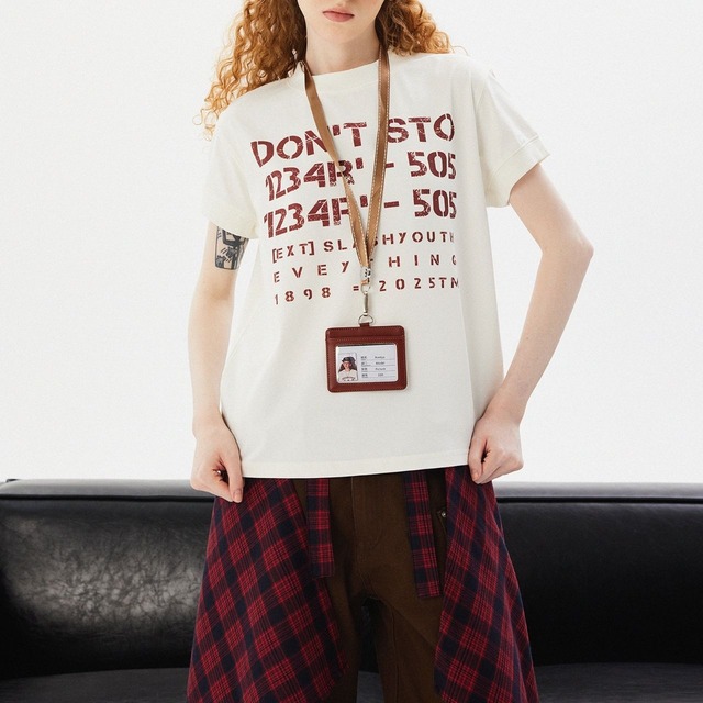 デジタルミックスアルファベットTシャツ 4col   R00654