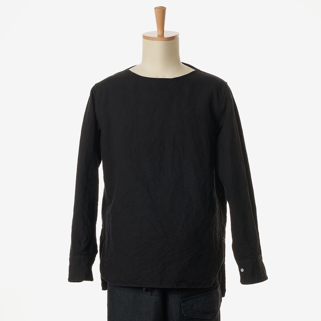 sus-sous sleeping shirt ボーダー　size9 sus-sous シュス sleeping shirt スリーピングシャツ ブラック