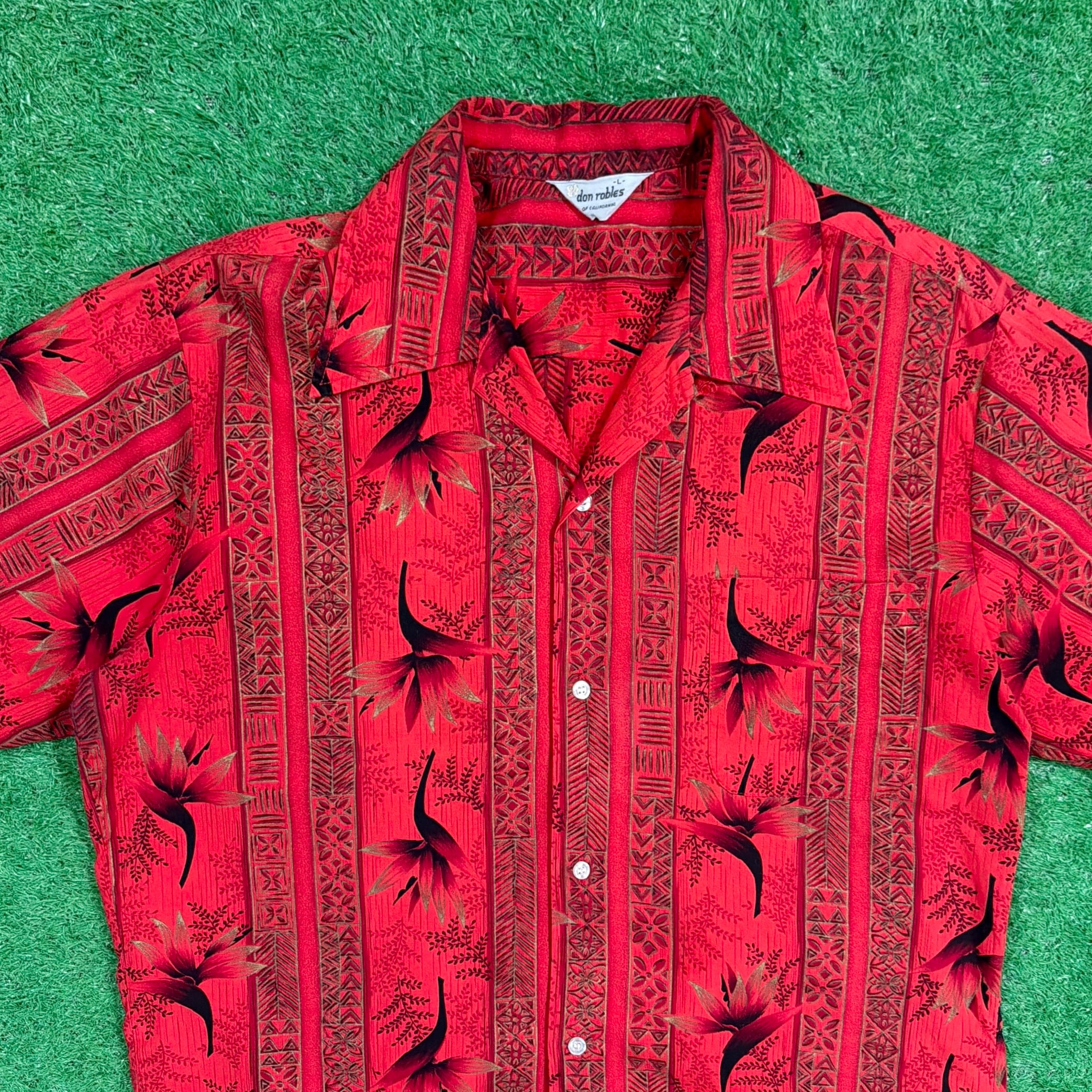 Men's】 70s - 80s アロハシャツ / 70年代 80年代 古着 アロハ 開襟