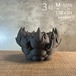 3Dプリンター鉢"yawara_渇爪"｜size-M 黒色