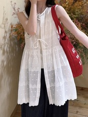 リボンノースリーブワンピース D1312