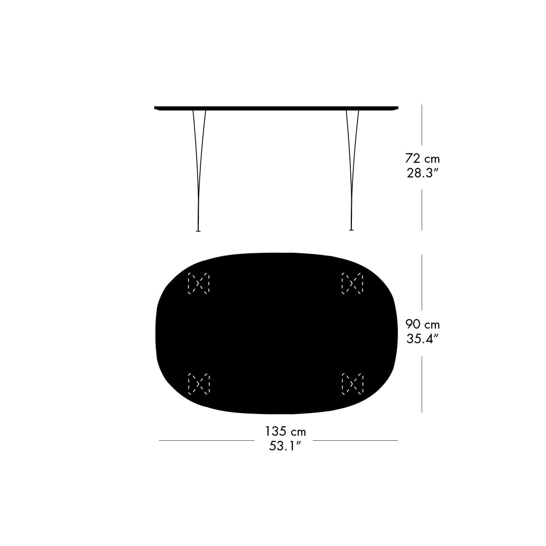 SUPERCIRCULAR B611 スーパー楕円テーブル［フリッツ・ハンセン