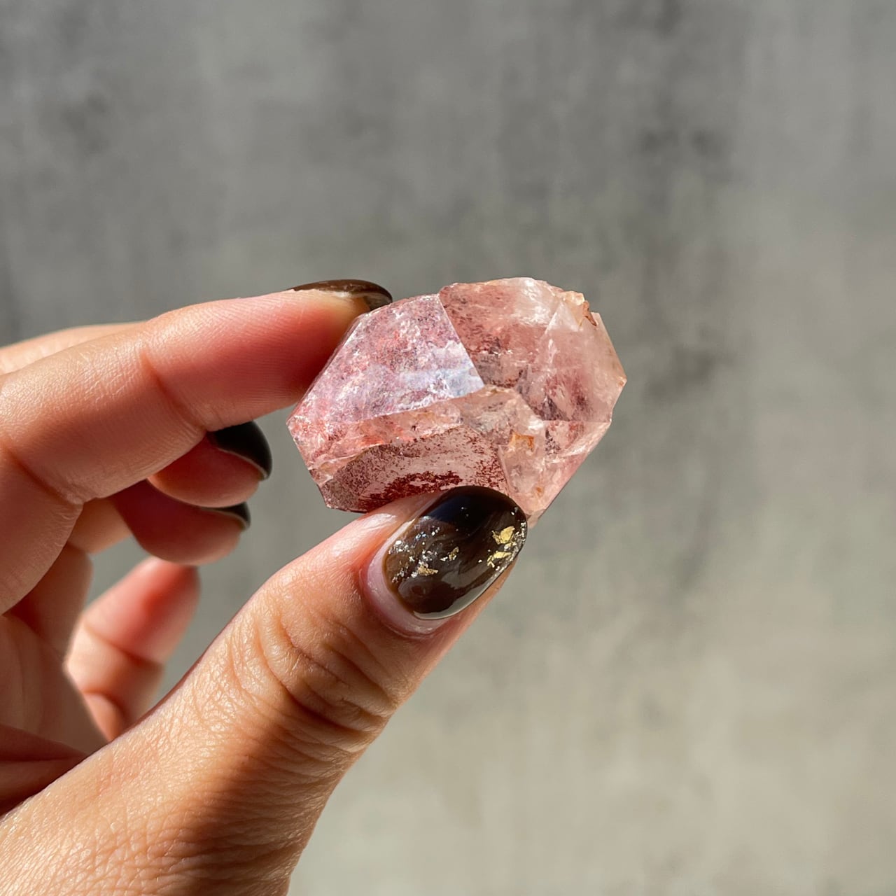 希少️ 高品質 ザンビア産 幻影水晶 レッドファントム クラスター 赤