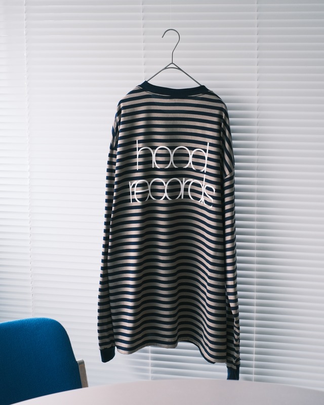 Hoodwear × Hoodrecords BORDER L/S Tee (BEIGE)