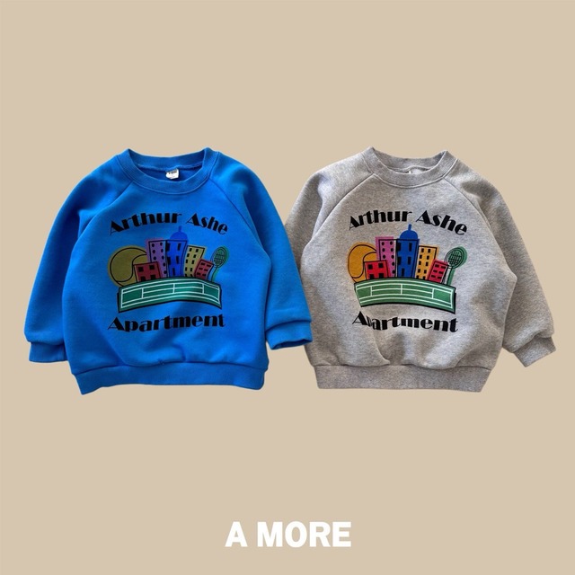 【取寄】a more｜apartment sweatshirt｜アパートメントスウェット｜XS-JM｜kids&jr｜26 spring