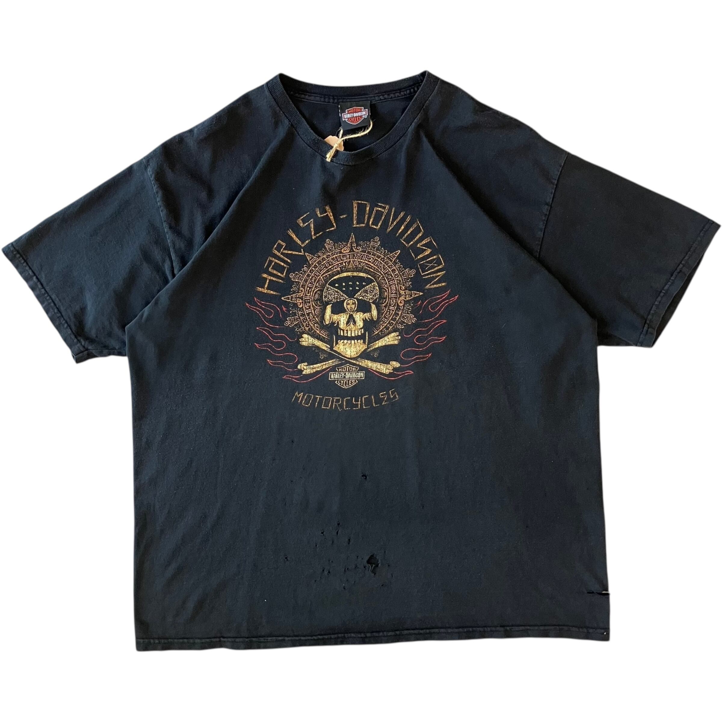 《XL》Harley-Davidson ハーレーダビッドソン 00s プリントTシャツ 両面プリント ブラック No.3077