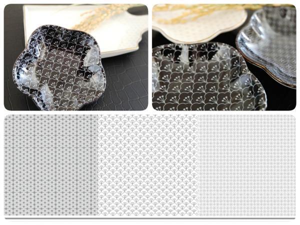 和柄3種類転写紙 シルバー A3サイズ(ポーセラーツ用 和柄転写紙)