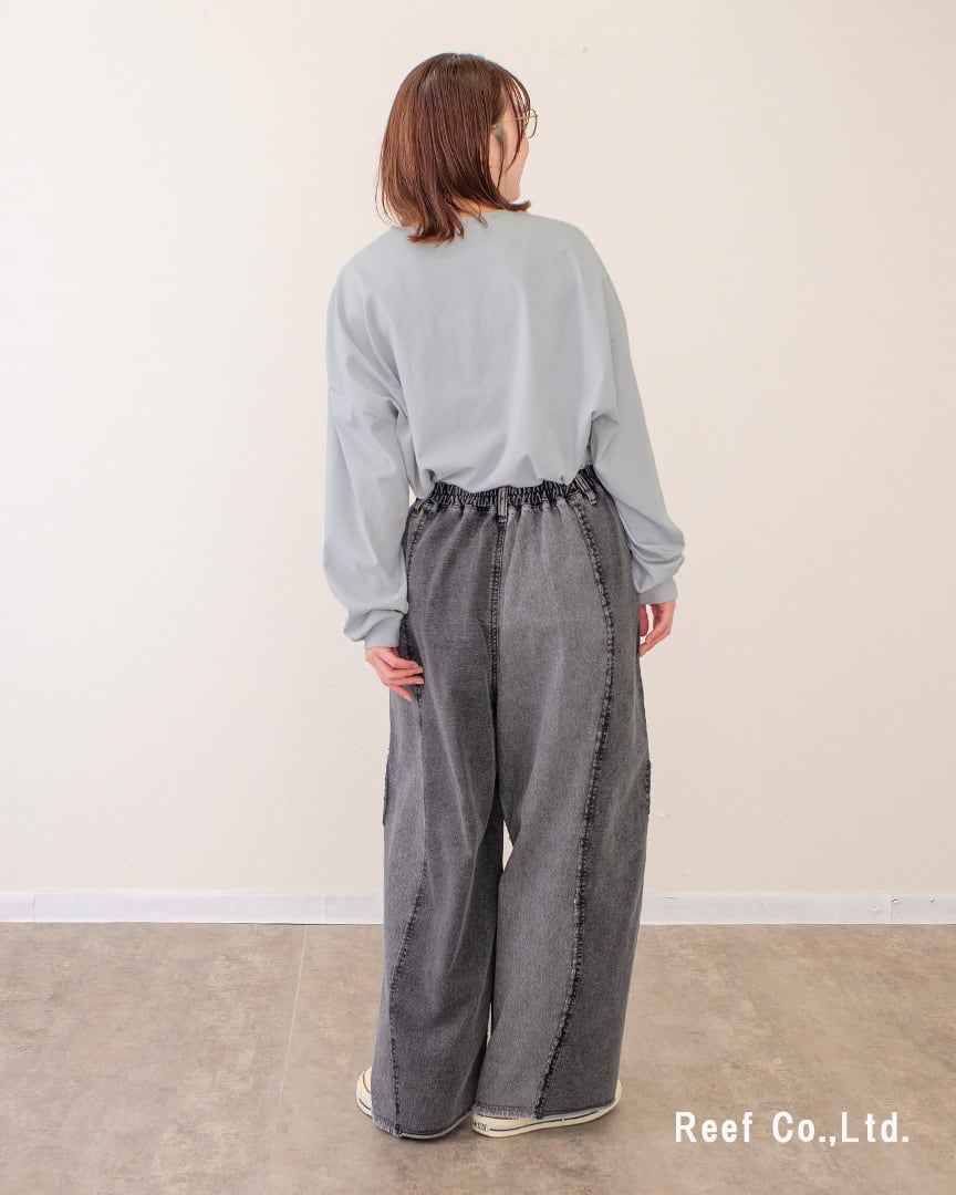ケミカル裏毛デニムウェーブパンツ】 YT-226971 Brand：ミリロピュール