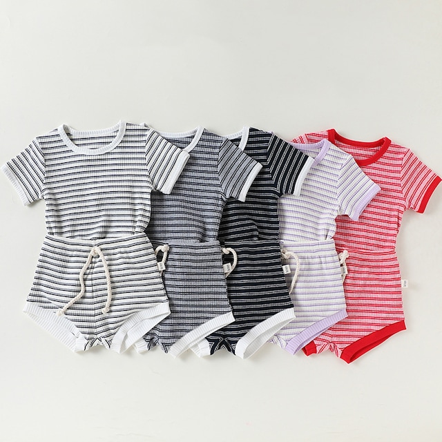 【BABY&KID】北欧風　ボーダーセットアップ