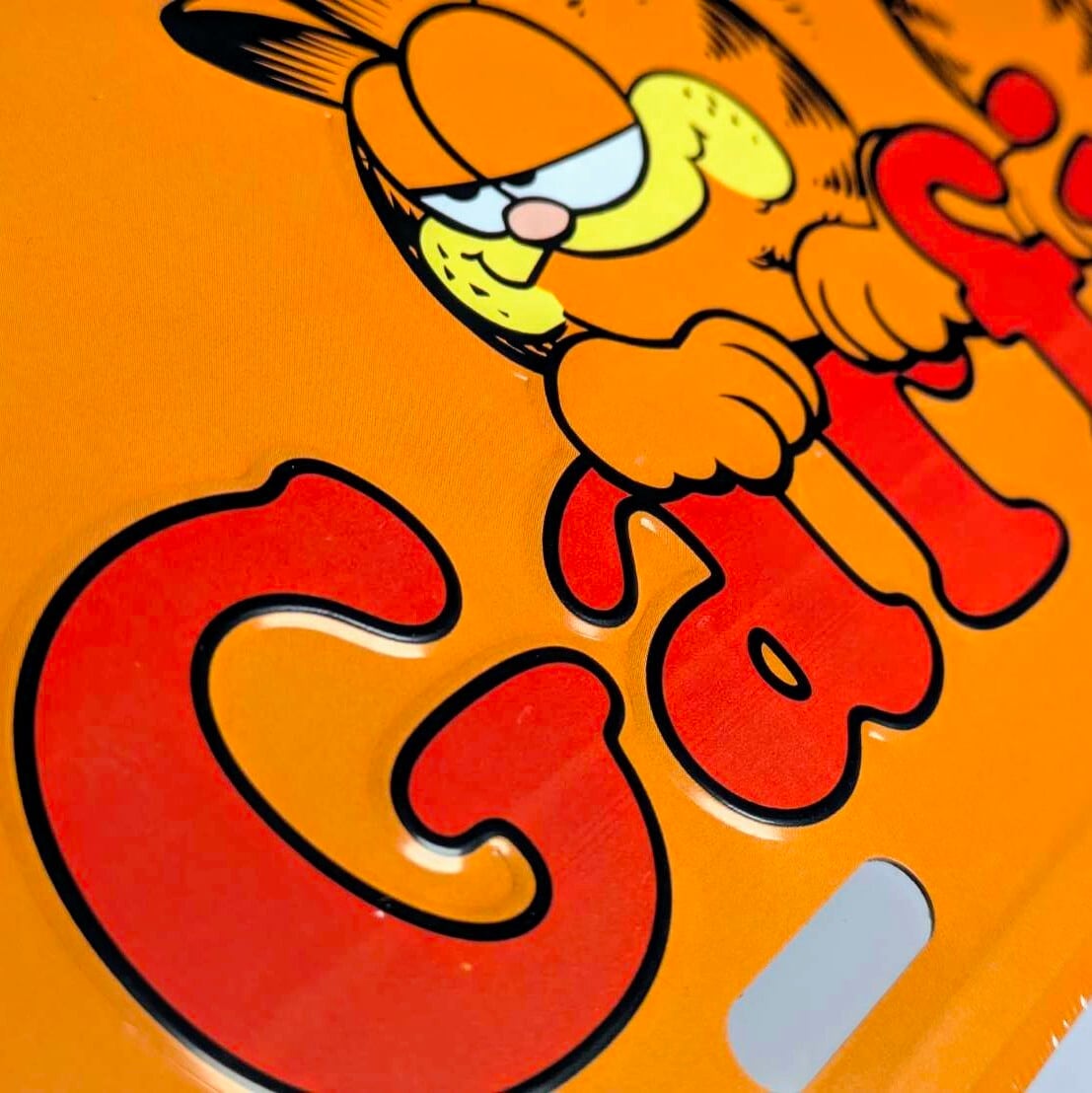 【 GARFIELD ( ガーフィールド ) 】CLASSIC 80s / CM PLATE / CMプレート / ライセンスプレート 〚アメリカン雑貨 アメトイ〛