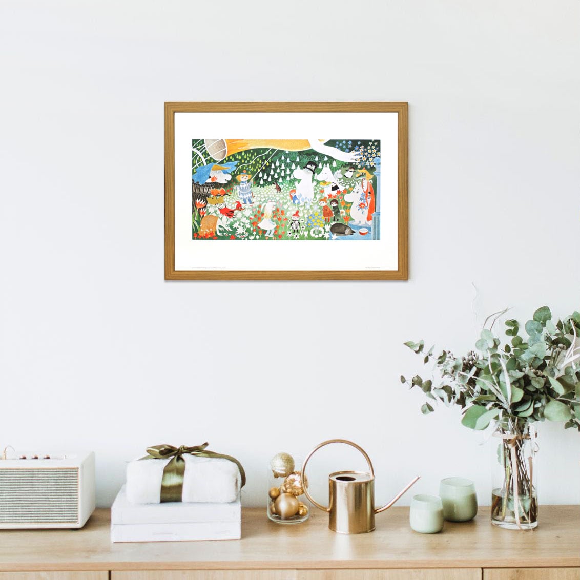 ムーミン 北欧 Putinki「デンジャラスジャーニー」送料無料 フレーム 展示用フック付アートポスター 絵画 インテリア アート