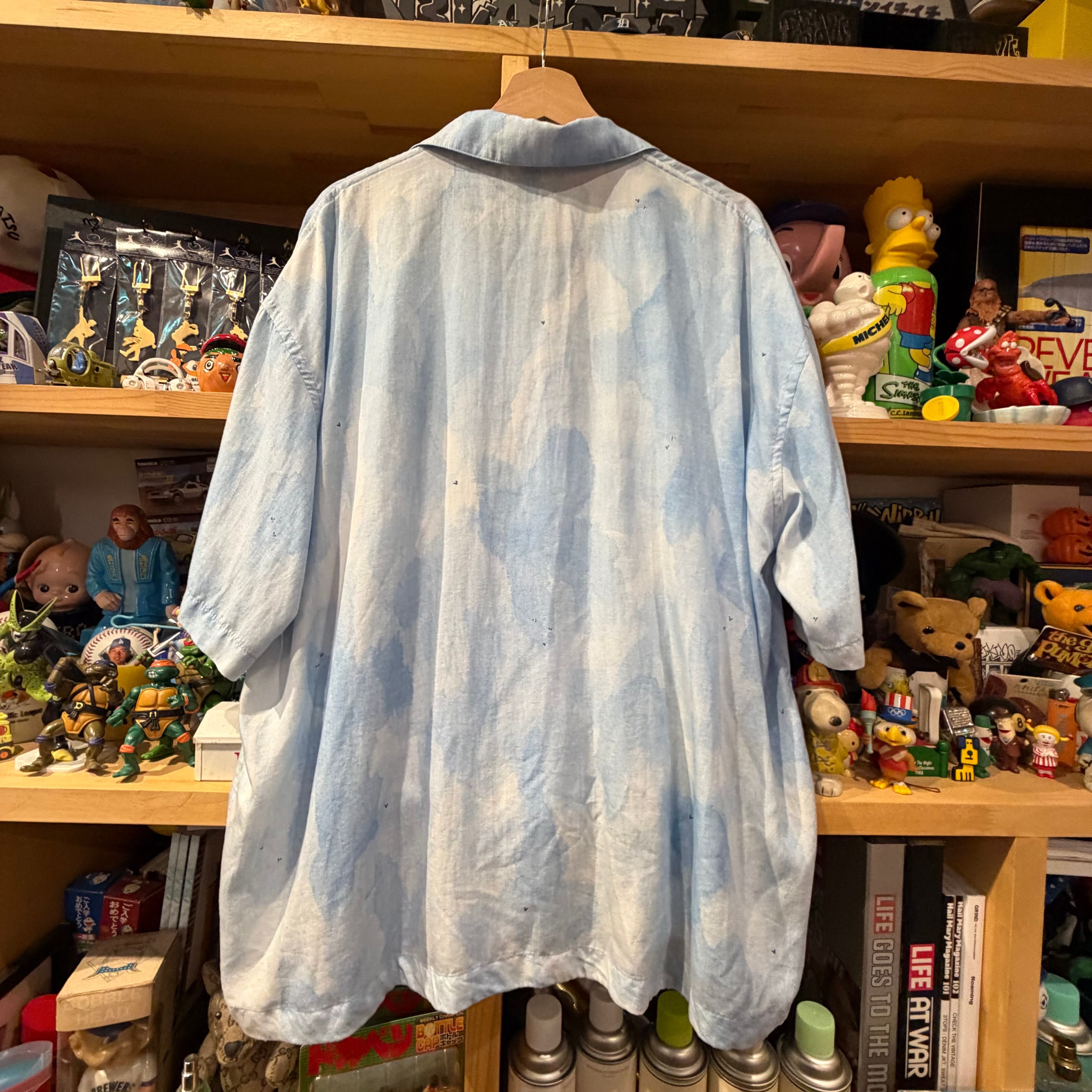 porter classic aloha shirt 水彩アロハ オーバーサイズ M size blue