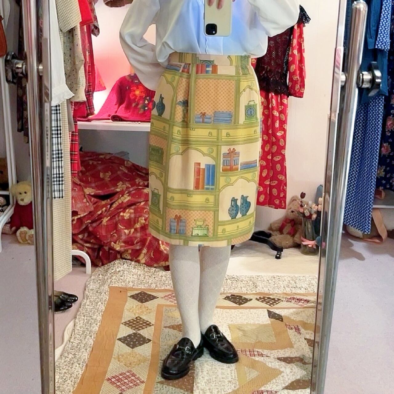 book shelf semi tight skirt
