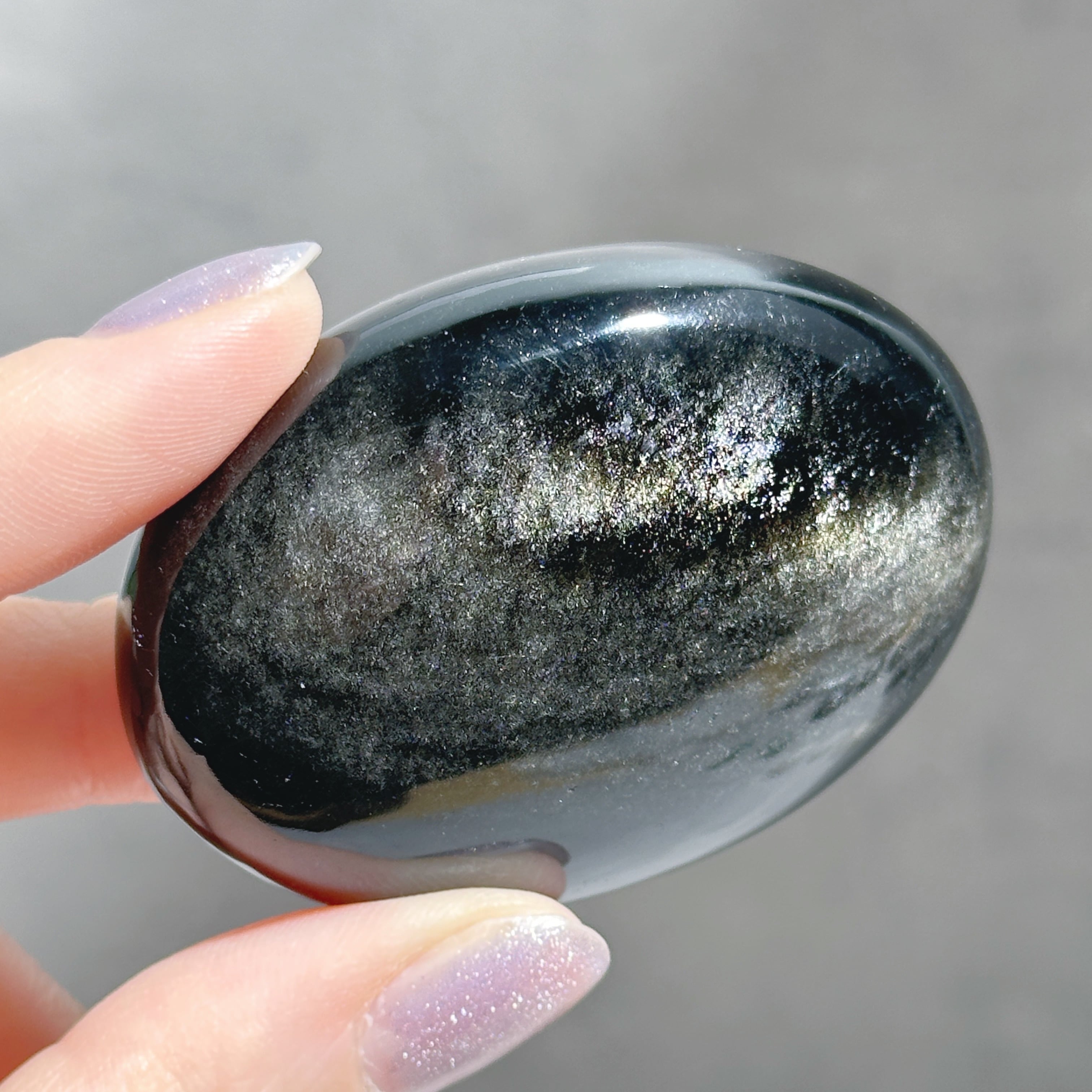 シルバーオブシディアン パーム03◇Silver obsidian◇天然石 シルバーオブシディアン パーム03◇Silver obsidian◇天然石