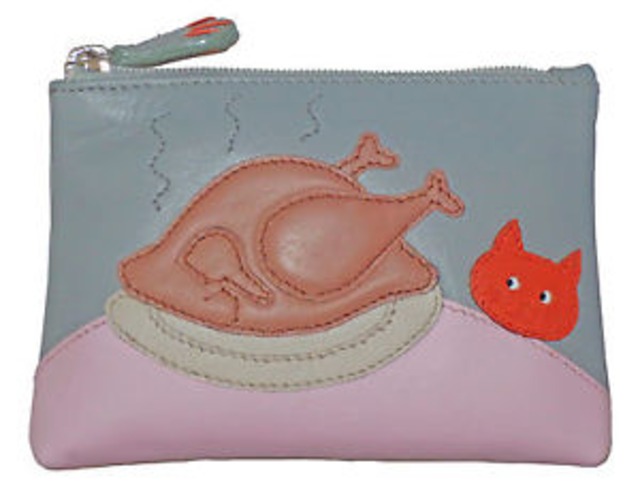 【送料無料】トルコディナーコイン50  ciccia cat turkey dinner green leather coin purse