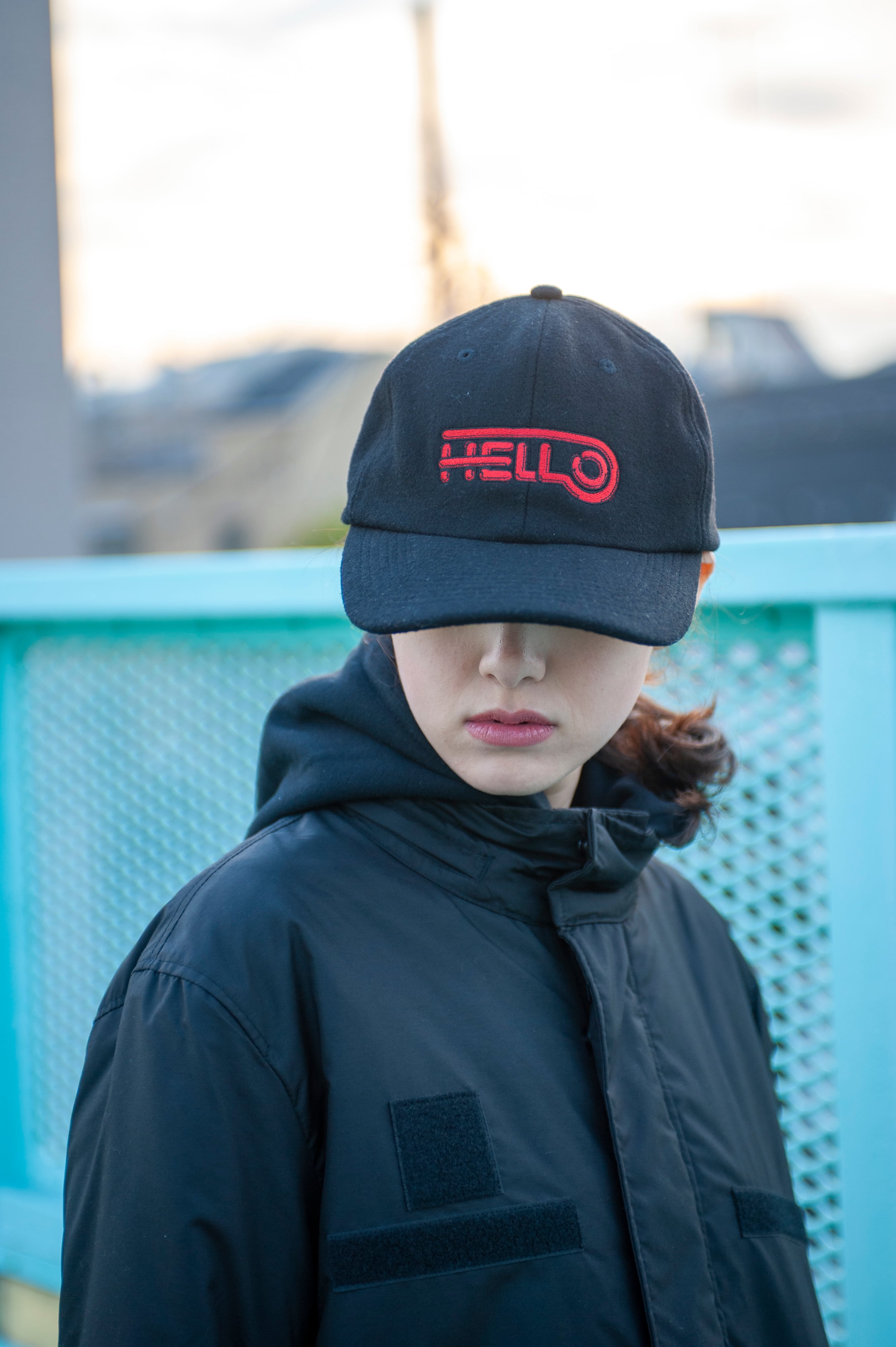 HELLO WOOL BB CAP #BLACK