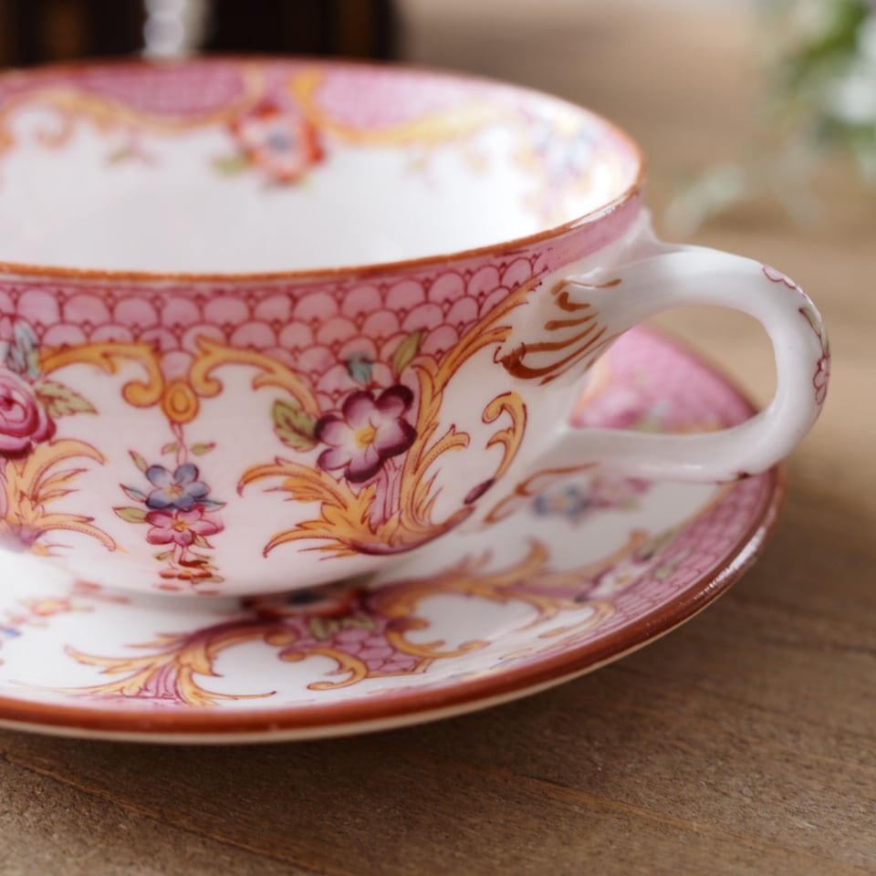 フランスアンティーク サルグミンヌ ミントン ピンク148 カップ