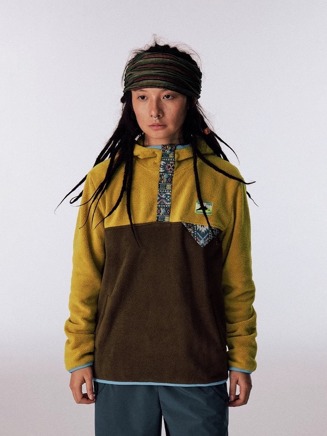 CONP Ethnic Panel Fleece Hoodie