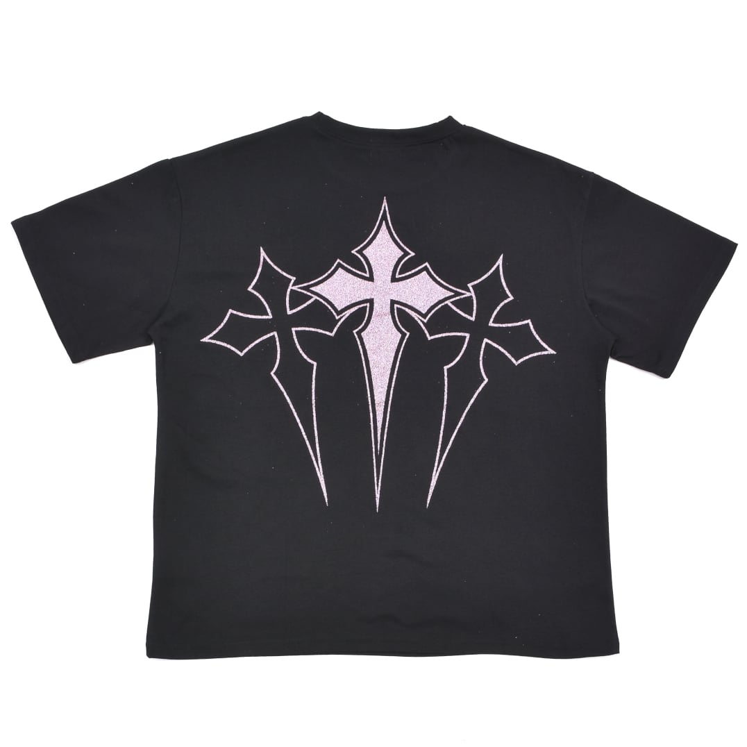 7/17 再入荷！】新作☆OVER DARK ラメバッククロスTシャツ