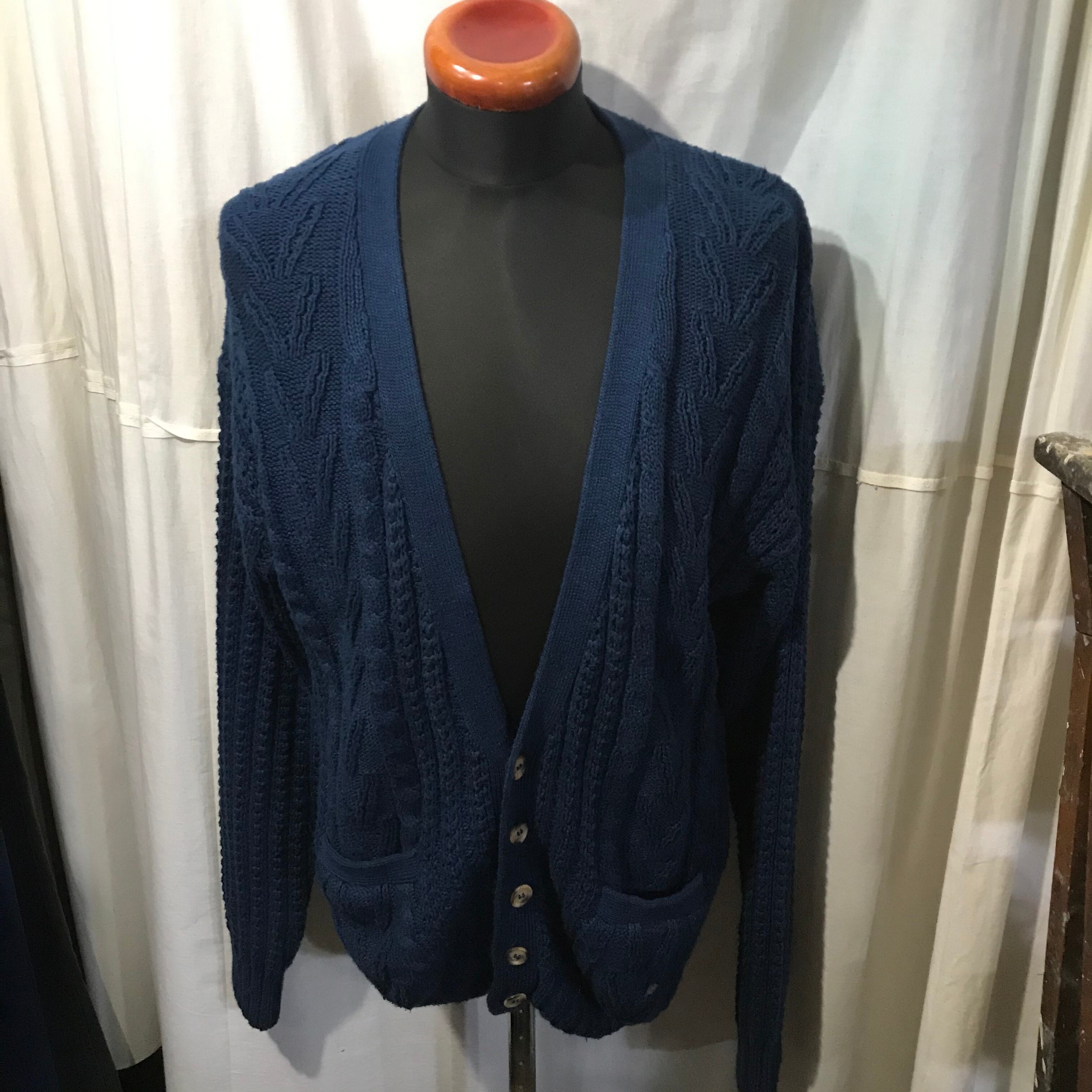 Granby Club Collection コットンケーブル編みカーディガン メンズxl Used Clothing Shyboy