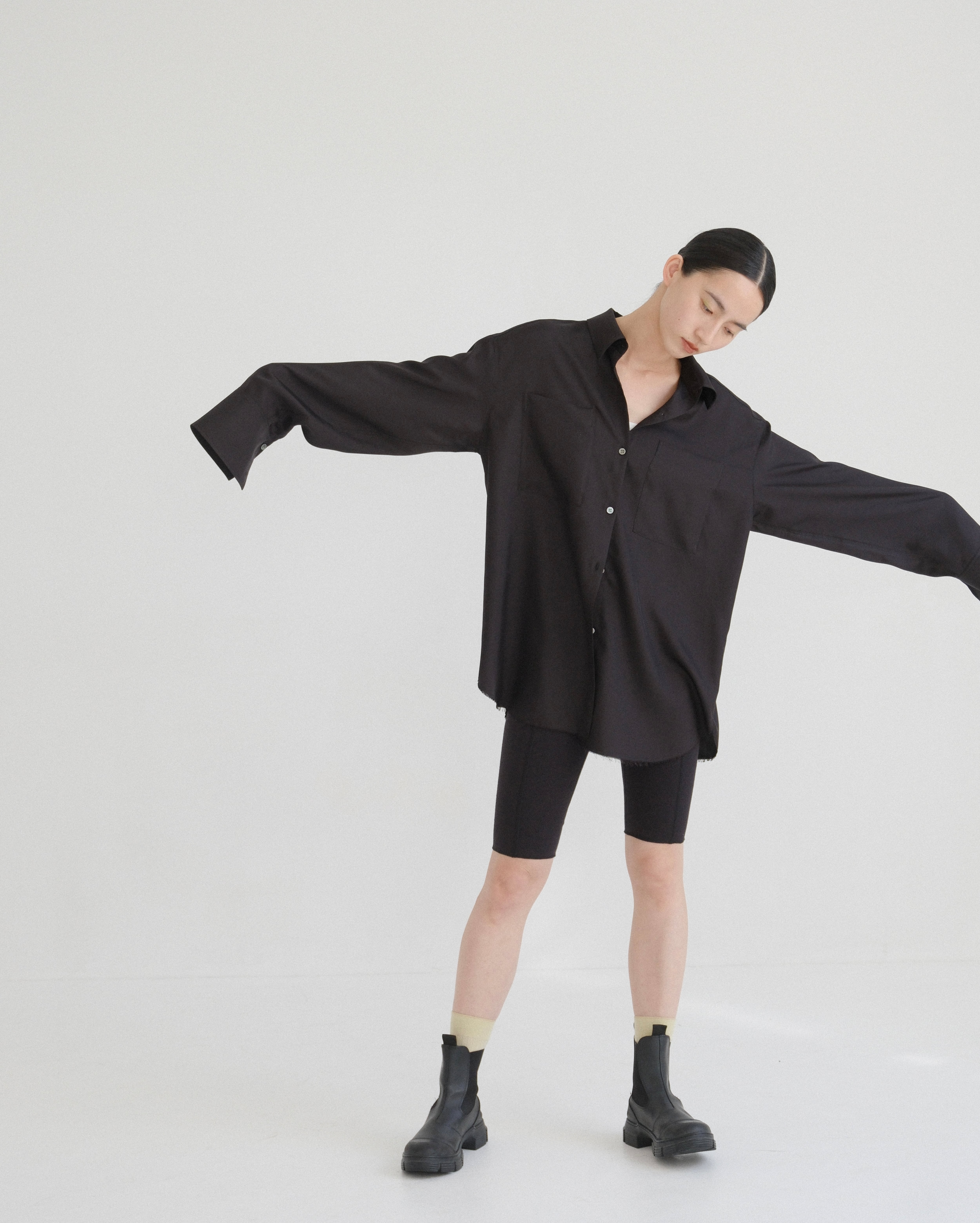 silky twill shirt - made in Japan - | aéré