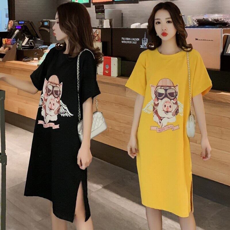 【新作】【送料無料】 マタニティドレスマタニティサマージャケットコットンドレスニュースタイルスカートファッションママミディアム-長さ 夏物 AL expec331985027076