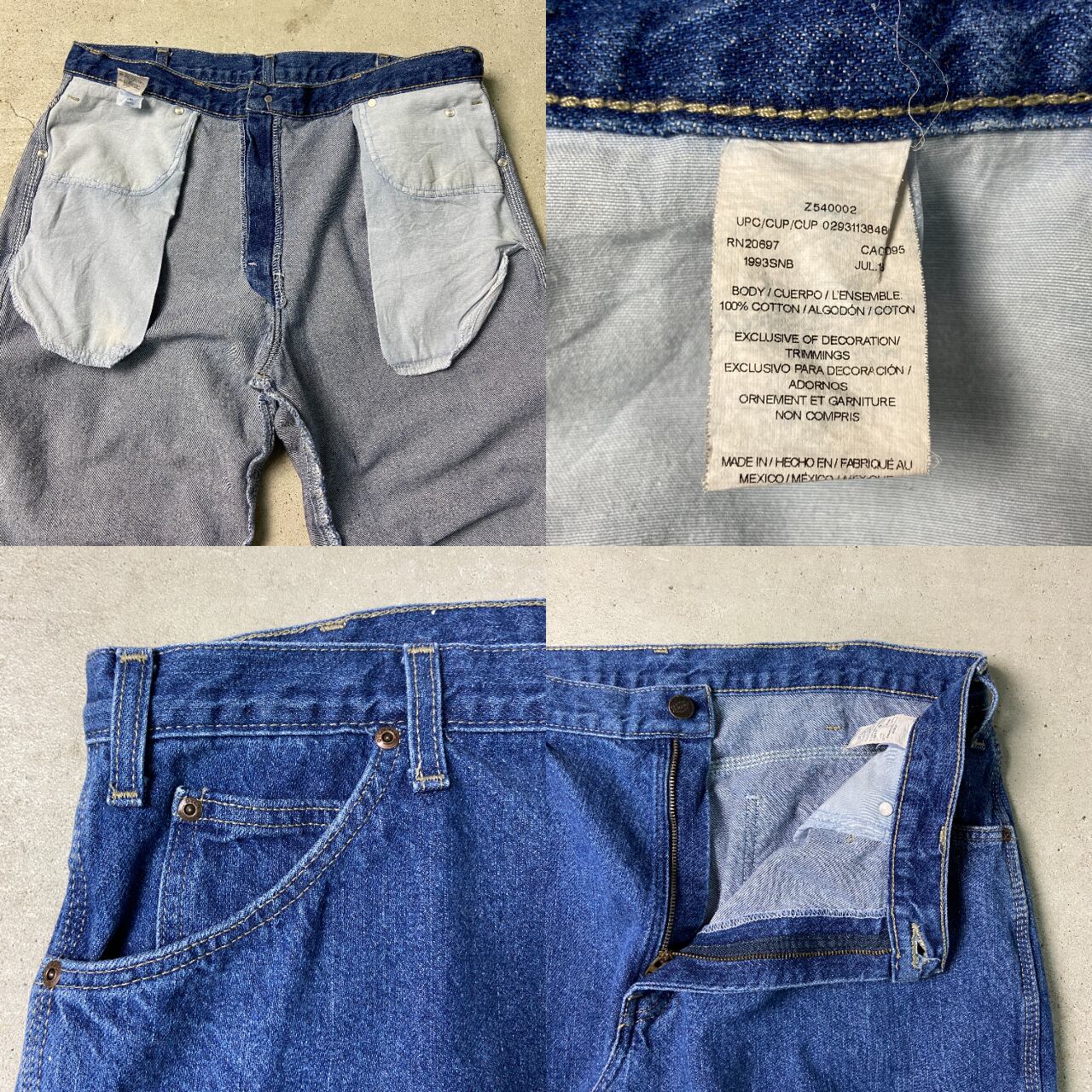 Dickies ディッキーズ デニムペインターパンツ メンズW36 古着 ワーク