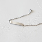 ワイドプレート ボールチェーン ブレスレット シルバー サージカルステンレス SUS304